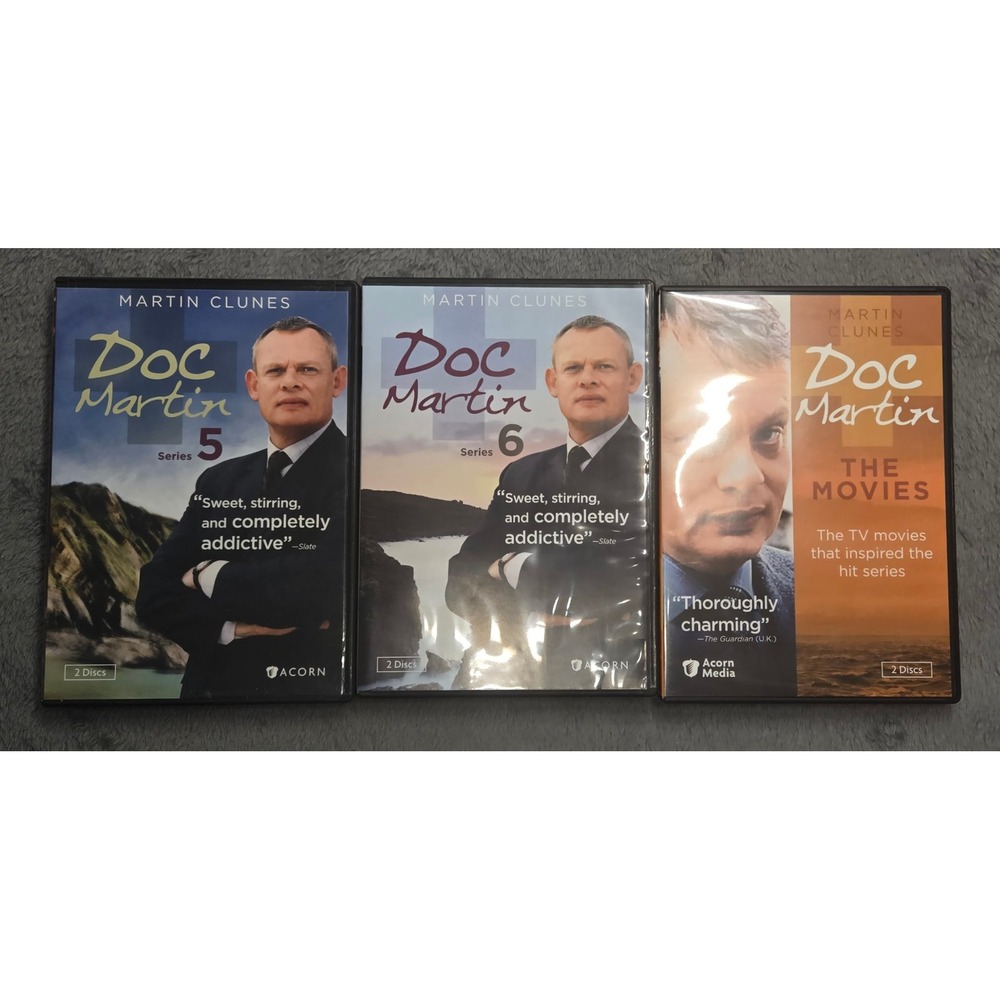 Doc Martin DVD Bundle Series 5 6 The Movies Martin Clunes Acorn Media 6 Discs